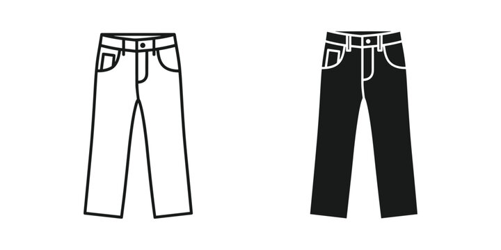 Pants Icon Apparel Vector Commercial