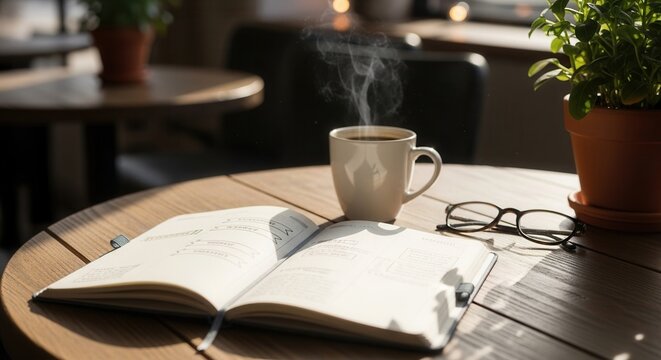 Cozy Morning Coffee And Journaling Session