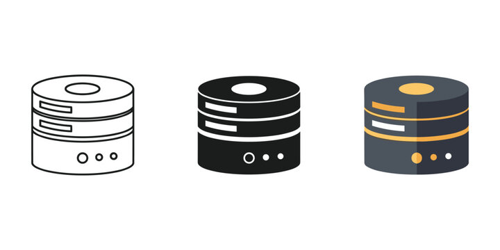 database servers vector illustration, flat design