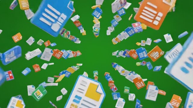 Colorful assortment of plastic cards scattered.