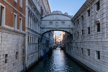Obraz premium Ponte dei Sospiri, Bridge of Sighs on Rio del Palazzo, Venice, Italy
