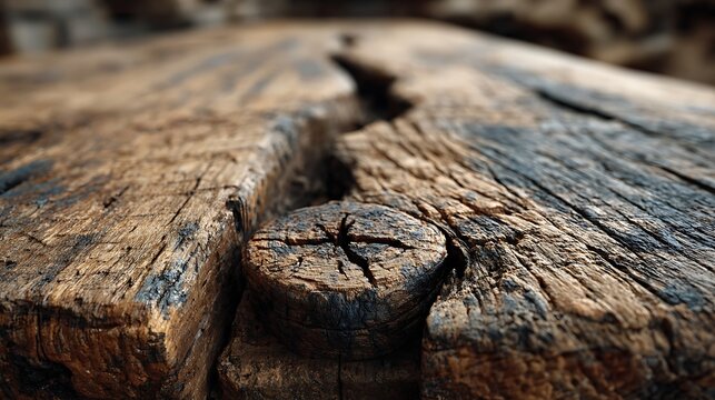 Old oak wood texture with cracks knots and lines for rustic design work illustrator