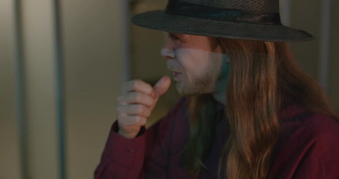 Kid Spend Time with Uncles. Friends Have a Home Party Dinner. 4K 10-bit