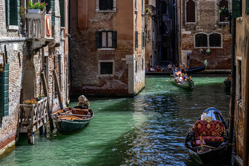View of the canals of Venice (Italy) © McoBra89