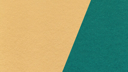 Fototapeta premium Light ochre texture background with dark emerald diagonal angled split and copy space for template, banner, presentation