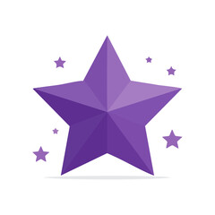 Obraz premium Large Purple Star with Small Stars Around it