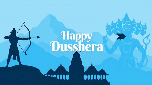 Lord rama defeating ravana on happy dussehra festival