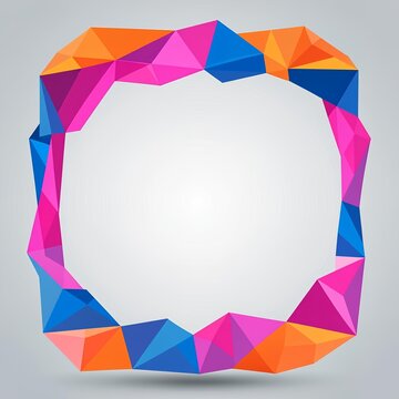 Geometric Abstract Colorful Frame Design