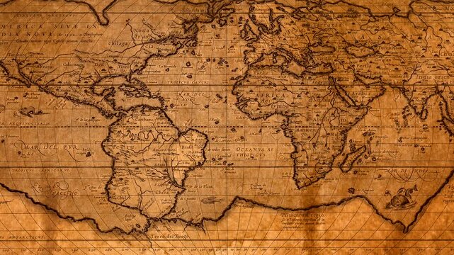 Antique cartographic illustration of Europe showing historical borders and geography