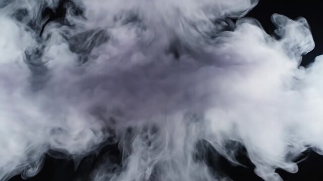 Smoke swirling on a black background.