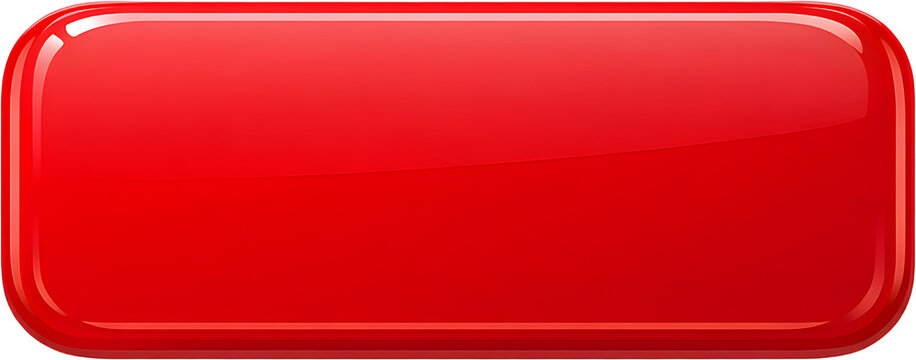 Glossy Red Button Banner with Rounded Rectangle UI Design