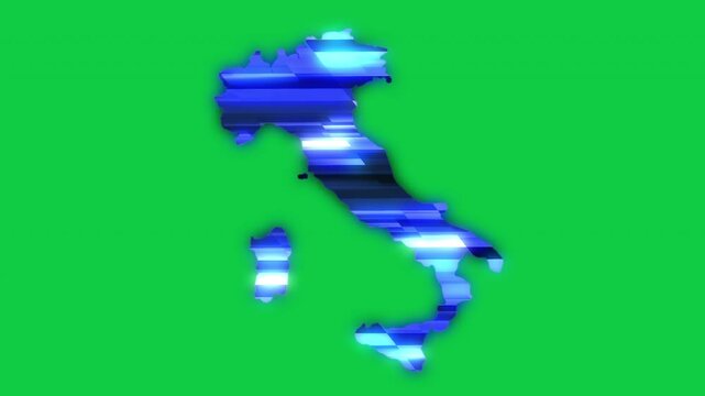 Italy blue news headline effect map pop animation green background