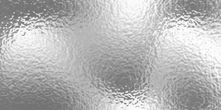 Silver gradient background. Foil paper, glitter effect. Chrome metal grey pattern. Gradation noise texture. Vector abstract illustration for web, card, bg, certificate design
