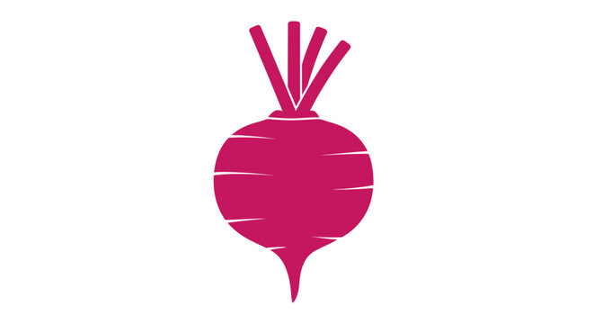 Beetroot flat design icon on white background