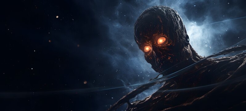 Astral vision mummy meets cosmos,generative AI