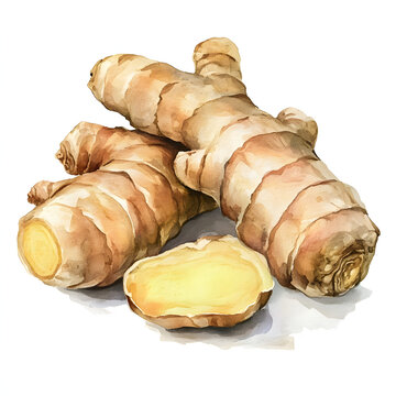 2D white turmeric color, isolated on a transparent background.
