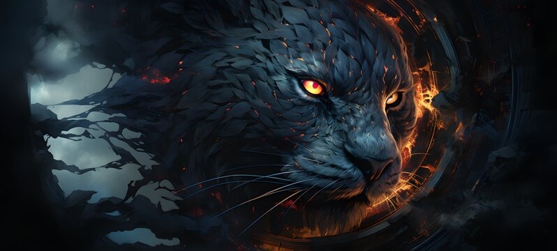 Astral vision liger meets cosmos ,generative AI