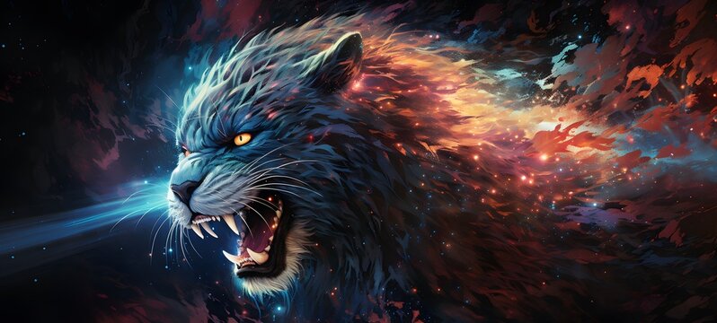 Astral vision liger meets cosmos ,generative AI