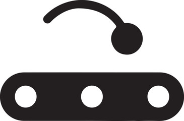 Fishing Lure Bobber with Weighted Line Close-Up Macro Detail Minimalist Flat Design Fishing Equipment Icon © Kausar