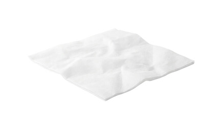 Obraz premium Crumpled white paper resting on a flat surface creating a textured appearance with shadows and highlights plain white background and png