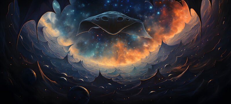 Astral vision manta birostris meets cosmos ,generative AI