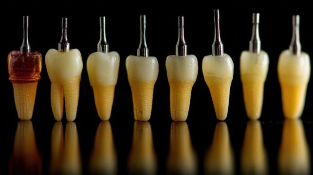 Gutta Percha Points Endodontic Filling Root Canal Obturation Professional Medical Dental Healthcare Concept