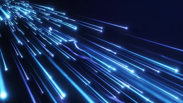 Blue light beams in dark space