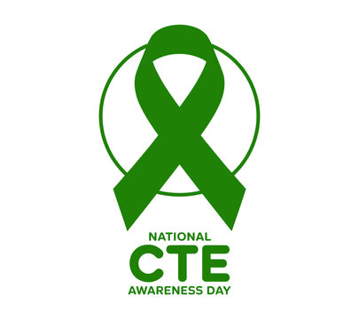 A green awareness ribbon icon for National CTE Awareness Day