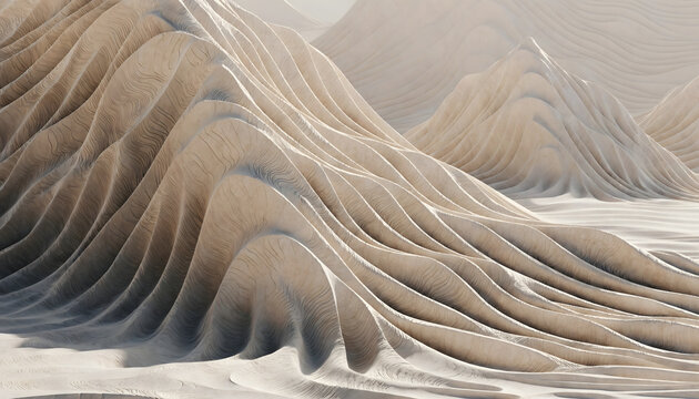 Textured abstract sand dunes in the desert and waves