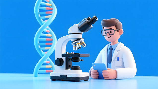 Scientific research in modern medical laboratory