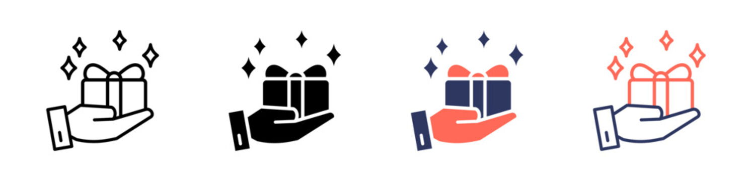 giveaway icon set multiple style collection