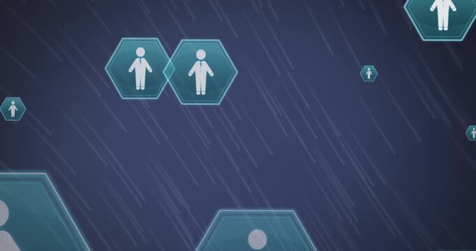 Animation of zap text over orange shapes on black background