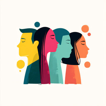 Playful couple cartoon vector lifestyle portrait