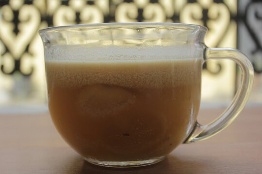 a cup of kolak pisang