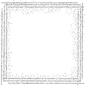 Silver Foil Frame splatter glitter.  Silver stroke on transparent background. Festive background with silver glitter and silver confetti for celebration with glowing silver particles. PNG square frame