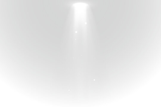 Transparent allows seamless web or poster use. Stage spotlights emit strong white directional light beams. Reflections add depth to spotlight scenes on floor. Scene. Row of spotlights. Light Effects.