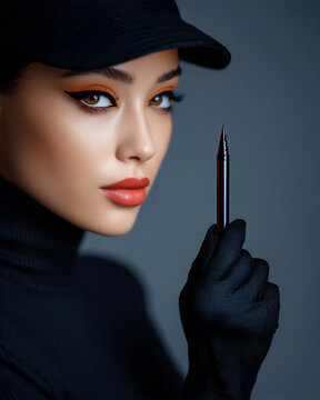 Authentic hat fashion beauty lifestyle portrait