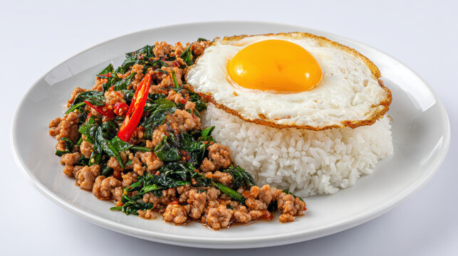 thai basil pork stir-fry pad kra pao mi for authentic thai cuisine