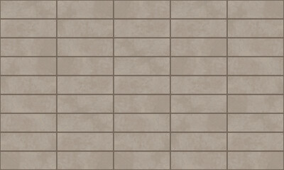 Fototapeta premium Seamless pattern. Warm gray tile wall and floor texture. Horizontal tiles. Tileable background.