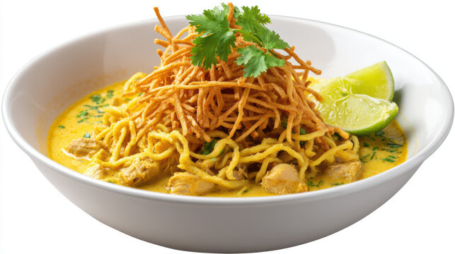 khao soi northern thai curry noodles bowl