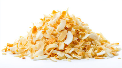 Fototapeta premium toasted coconut flakes for thai dessert topping