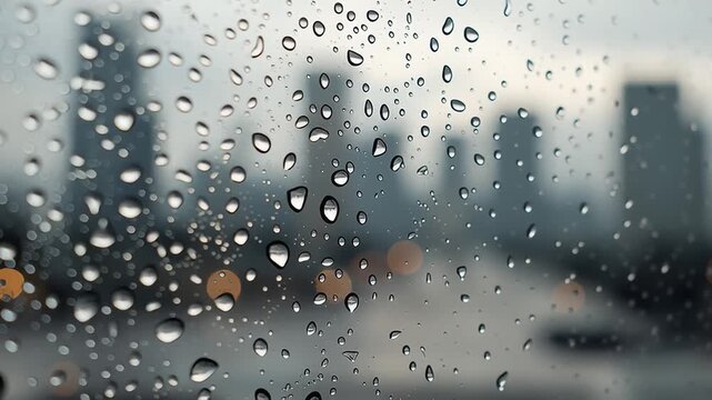 水滴がついた窓