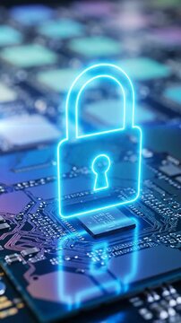 Geopolitics ai semiconductor monopoly wars resource security padlock digital wars over resource and corporate monopoly concept glowing circuit