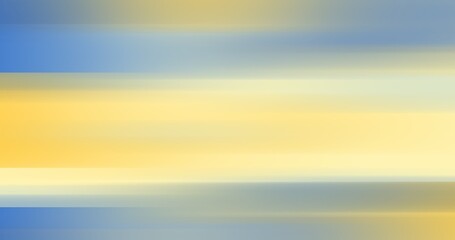 Fototapeta premium Abstract horizontal light stripes background in blue and yellow. Smooth motion blur gradient design for panoramic banners, web headers, and digital backdrops