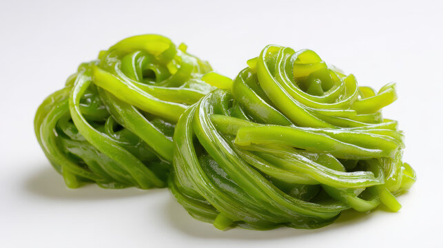 transparent lod chong thai pandan noodles in coconut milk