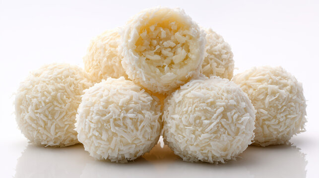 delicious thai coconut balls with shredded topping