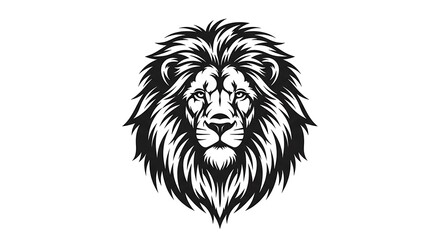 Fototapeta premium Lion head silhouette