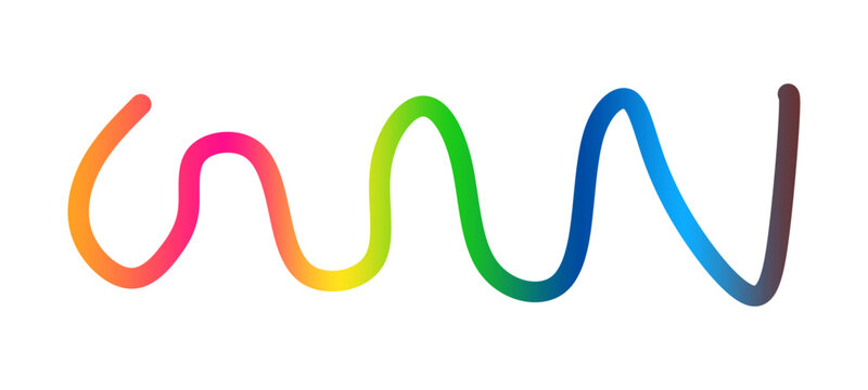 Rainbow Gradient Wave Line Abstract Design. Vector Illustration.