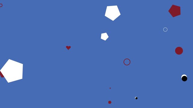 Abstract motion background in a colorful hipster memphis style with geometric shapes