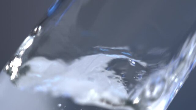 Abstract 4K Blue Water Swaying in Slow Motion